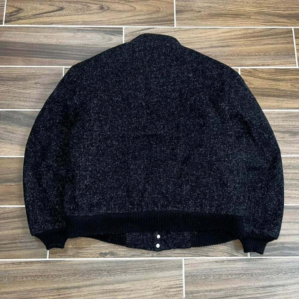 VTG 90s Exchange unlimited black jacket Sherpa lined union wool bomber Sz XL